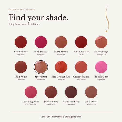 Sheer Gloss Lipstick - Spicy Rum shade card