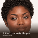 Close-up of model for Single Pan Blush in Lotus Petal