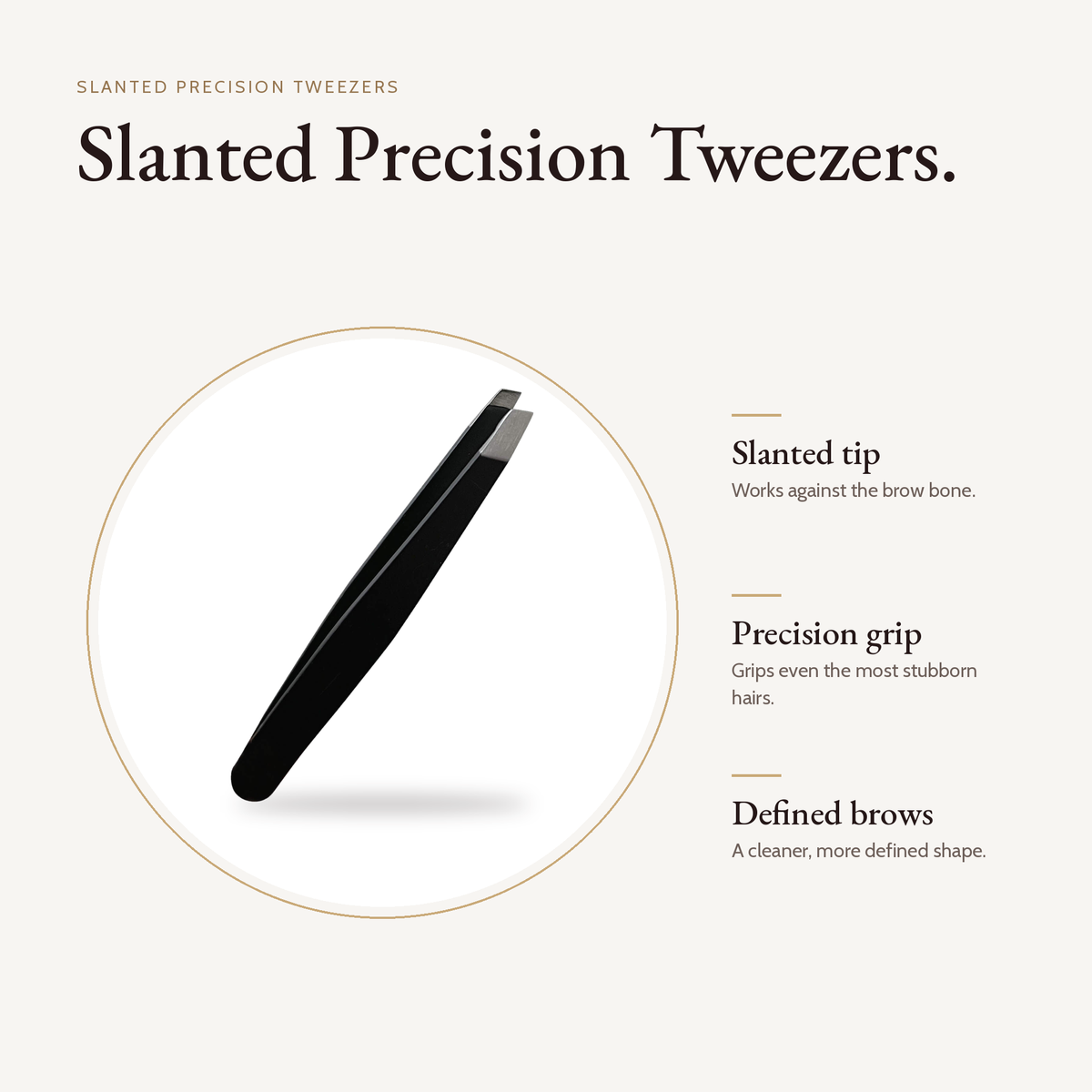 Slanted Precision Tweezers product details and size