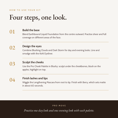 Student MUA Kit Cool Undertones, how to use, four steps
