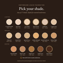 Student MUA Kit Neutral Undertones, Earthbound Liquid Foundation shade chart