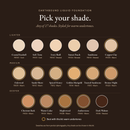 Student MUA Kit Warm Undertones, Earthbound Liquid Foundation shade chart