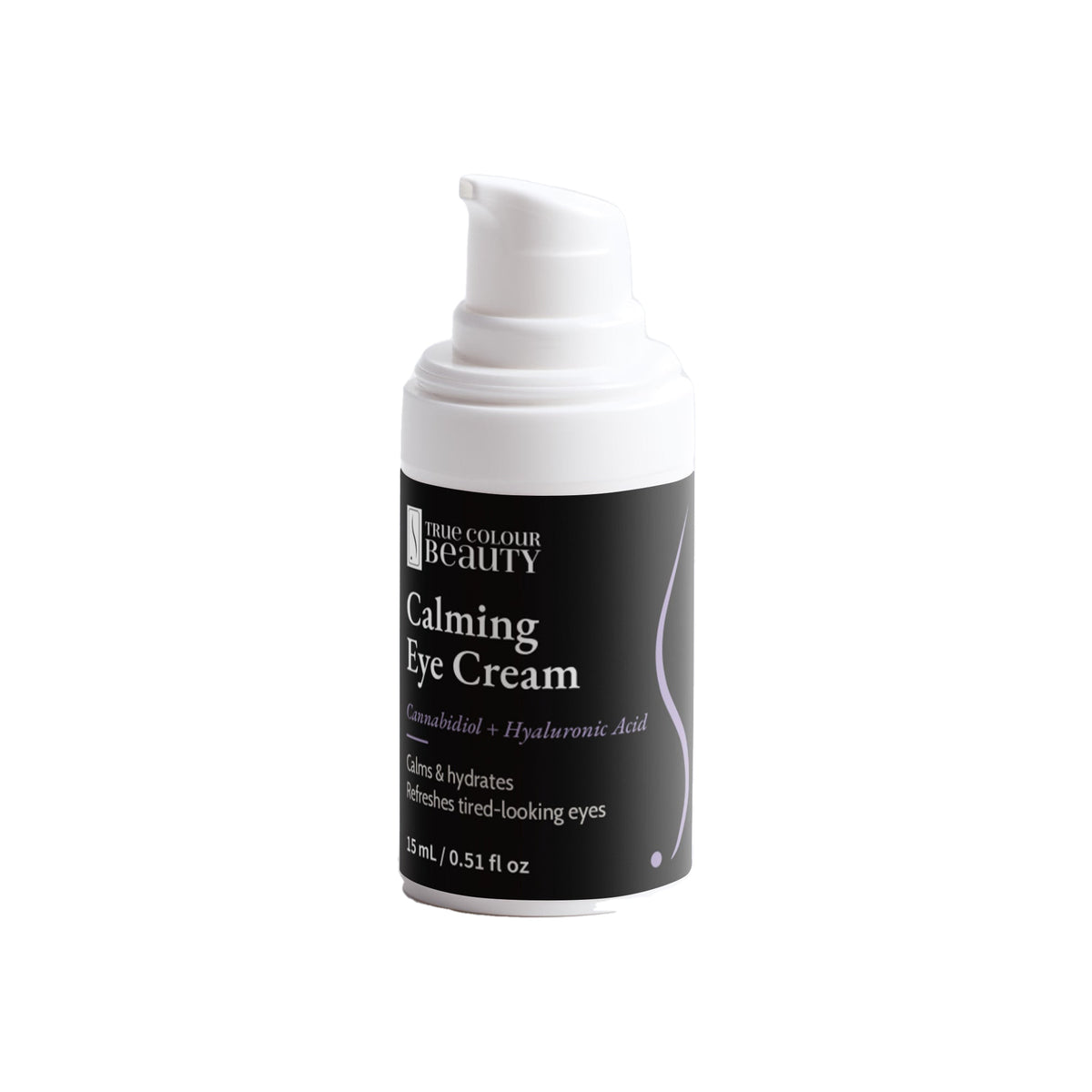 Calming Eye Cream bottle, front label