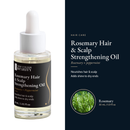 Rosemary Hair & Scalp Strengthening Oil, 30 mL / 1.01 fl oz, with box and dropper bottle, rosemary and peppermint