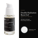 Double Hydration Boost Gel, 30 mL / 1.01 fl oz, with box and bottle, hyaluronic acid and sodium PCA
