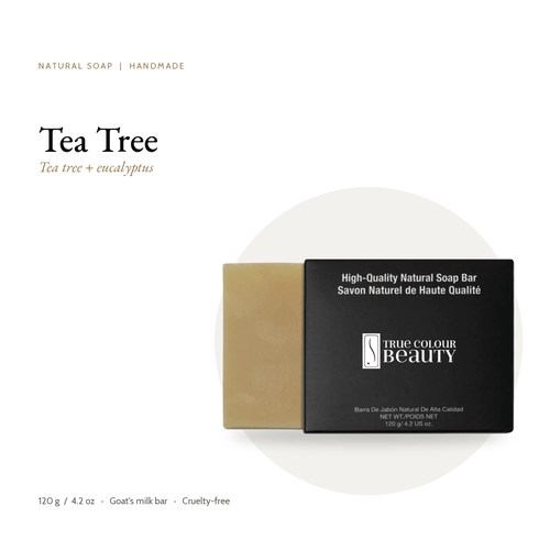 Tea Tree Natural Soap bar and box, 120 g