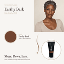 Tinted Moisturizer Earthy Bark TM145 shade swatch with model