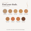 Tinted Moisturizer shade chart with Ivory Clay TM100 selected