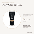 Tinted Moisturizer Ivory Clay TM100 tube, 30 mL, with key benefits