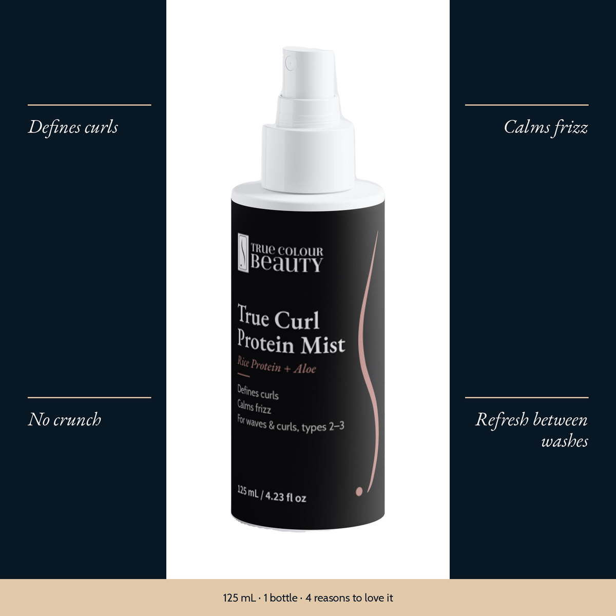 True Curl Protein Mist with four benefits