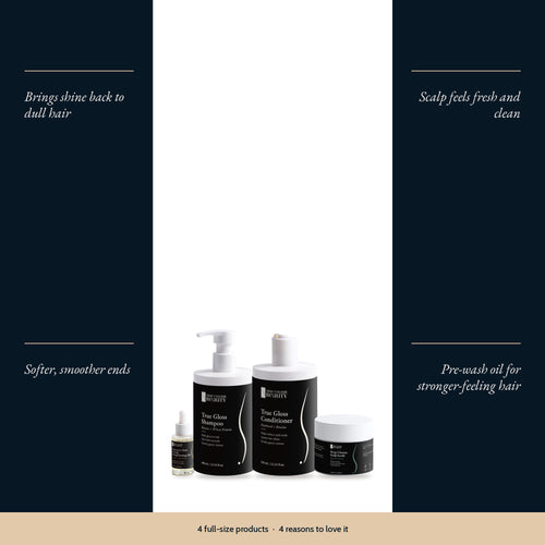 True Gloss Reset Set with four benefits