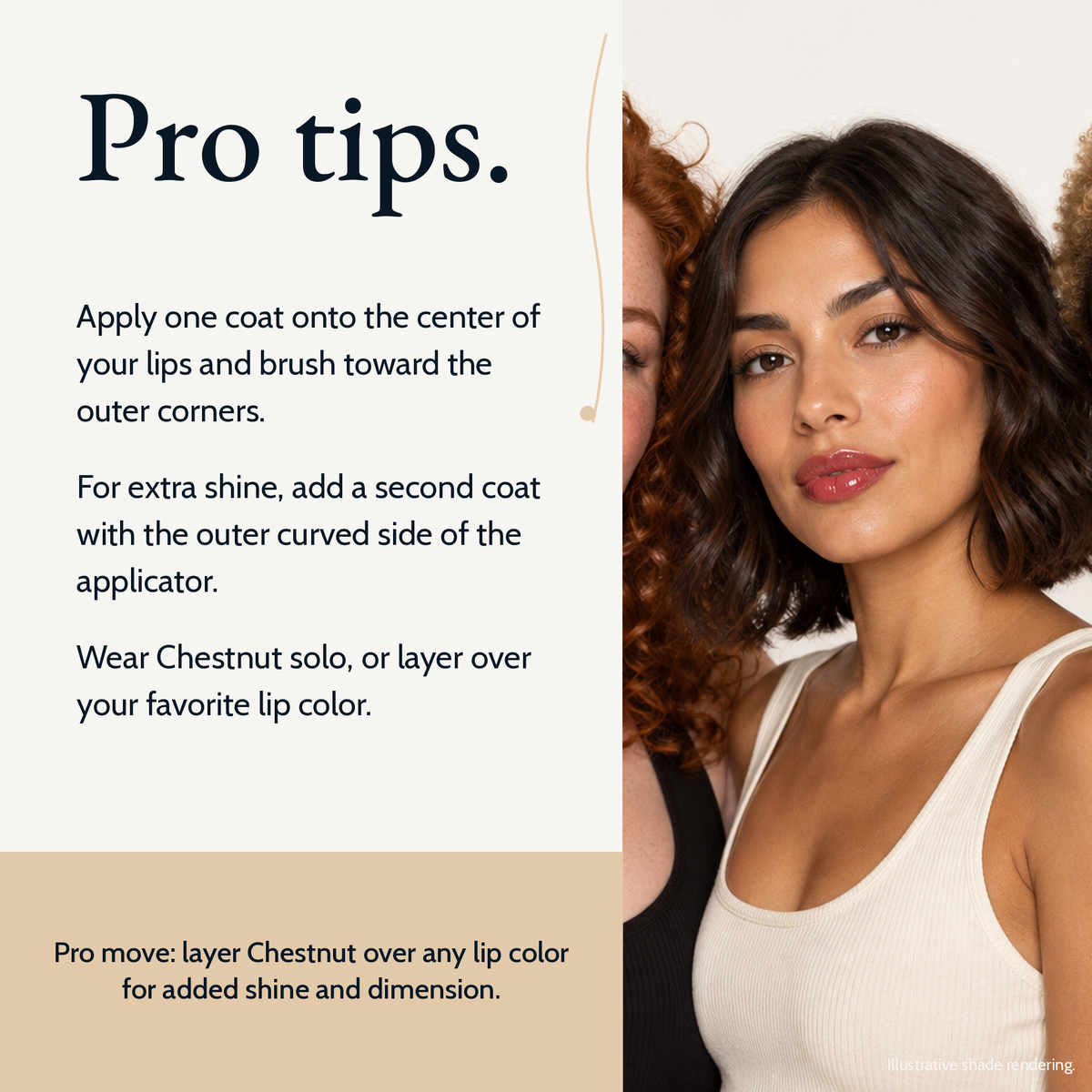 Pro tips for using True Shine Lip Gloss, Chestnut LG14