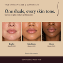 True Shine Lip Gloss, Glamor LG20 shade comparison
