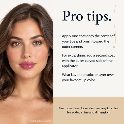 Pro tips for using True Shine Lip Gloss, Lavender LG17
