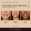 True Shine Lip Gloss, Pearl LG23 shade comparison
