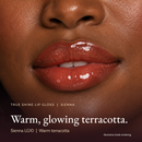 Model wearing True Shine Lip Gloss, Sienna LG10