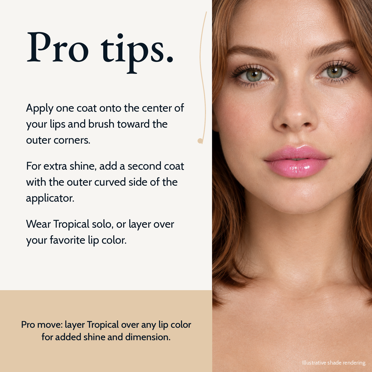 Pro tips for using True Shine Lip Gloss, Tropical LG27