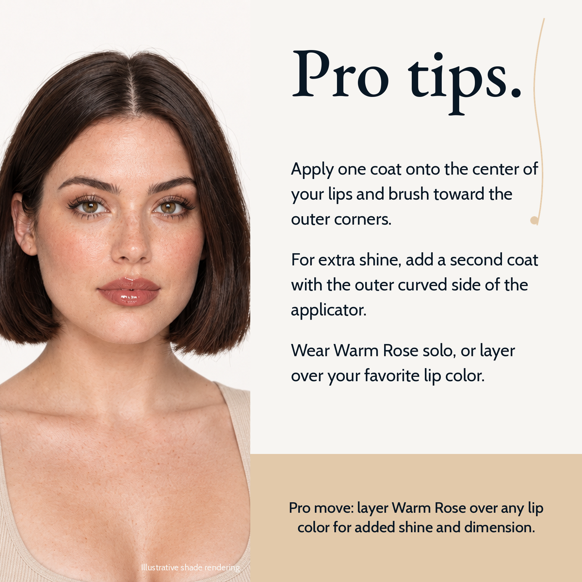 Pro tips for using True Shine Lip Gloss, Warm Rose LG19
