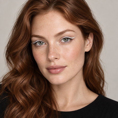 White eyeliner portrait