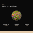 Wildflowers in a circle, light, airy floral scent of the Wildflower Candle