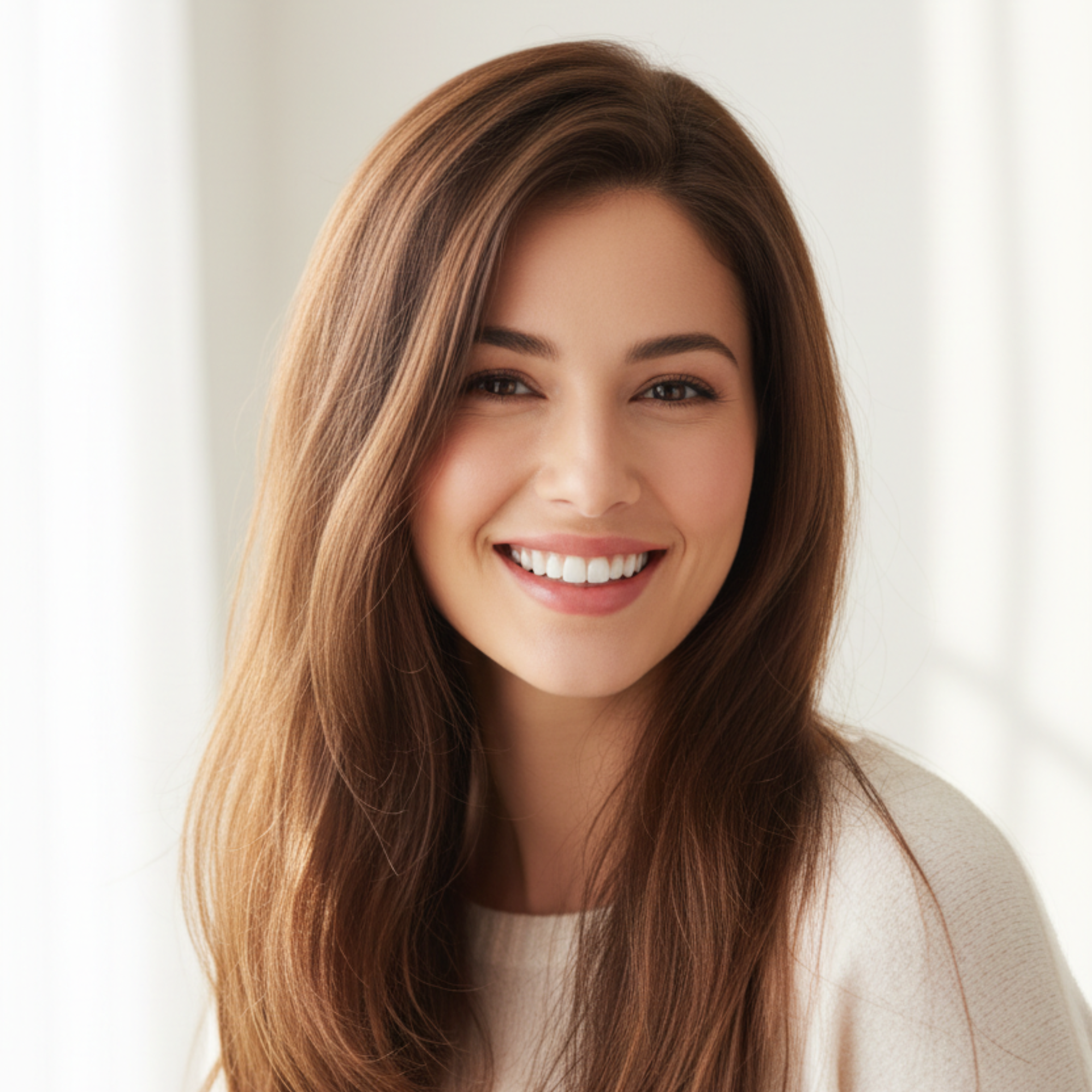 Woman with beautiful finished hair