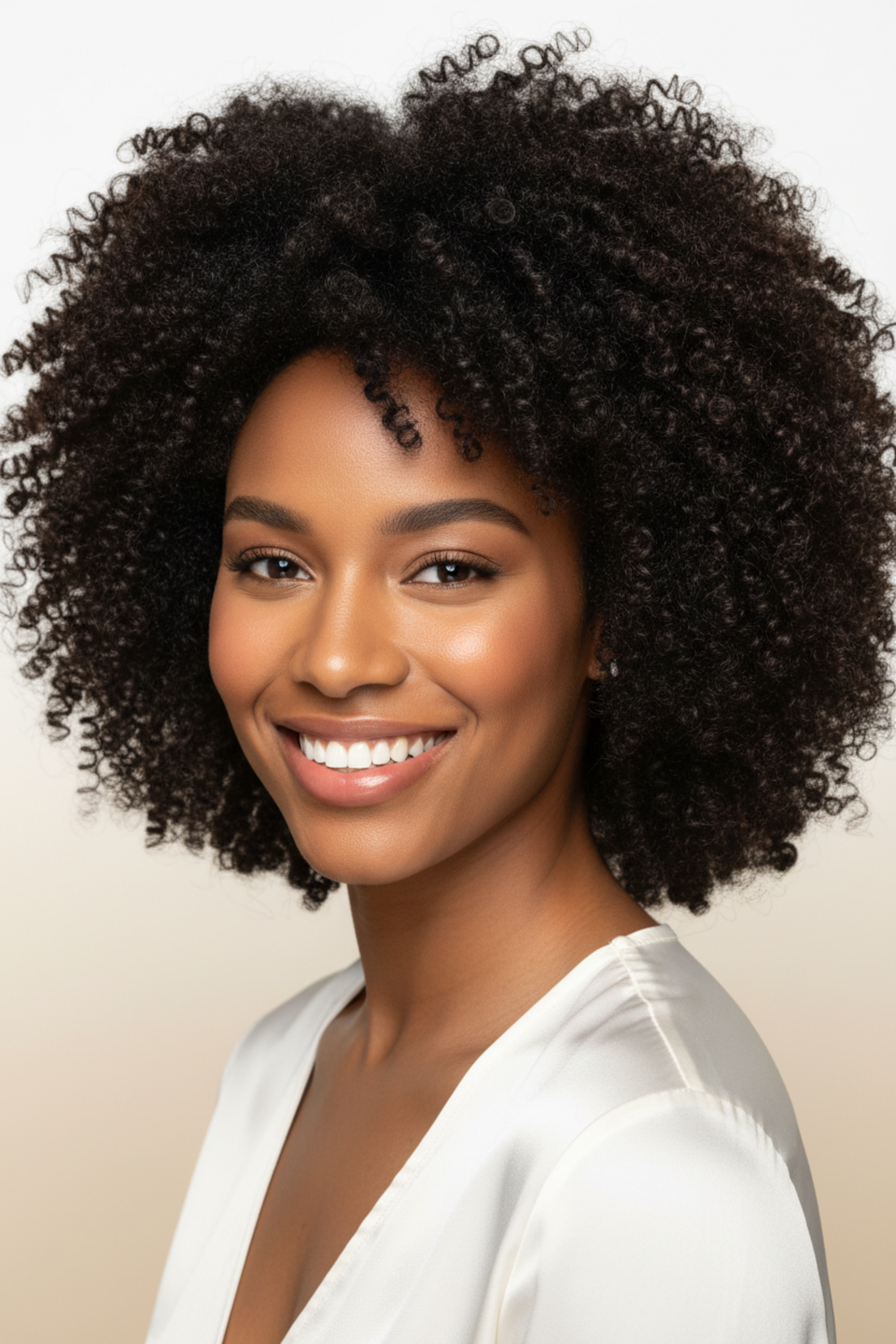 Woman with beautiful voluminous hair