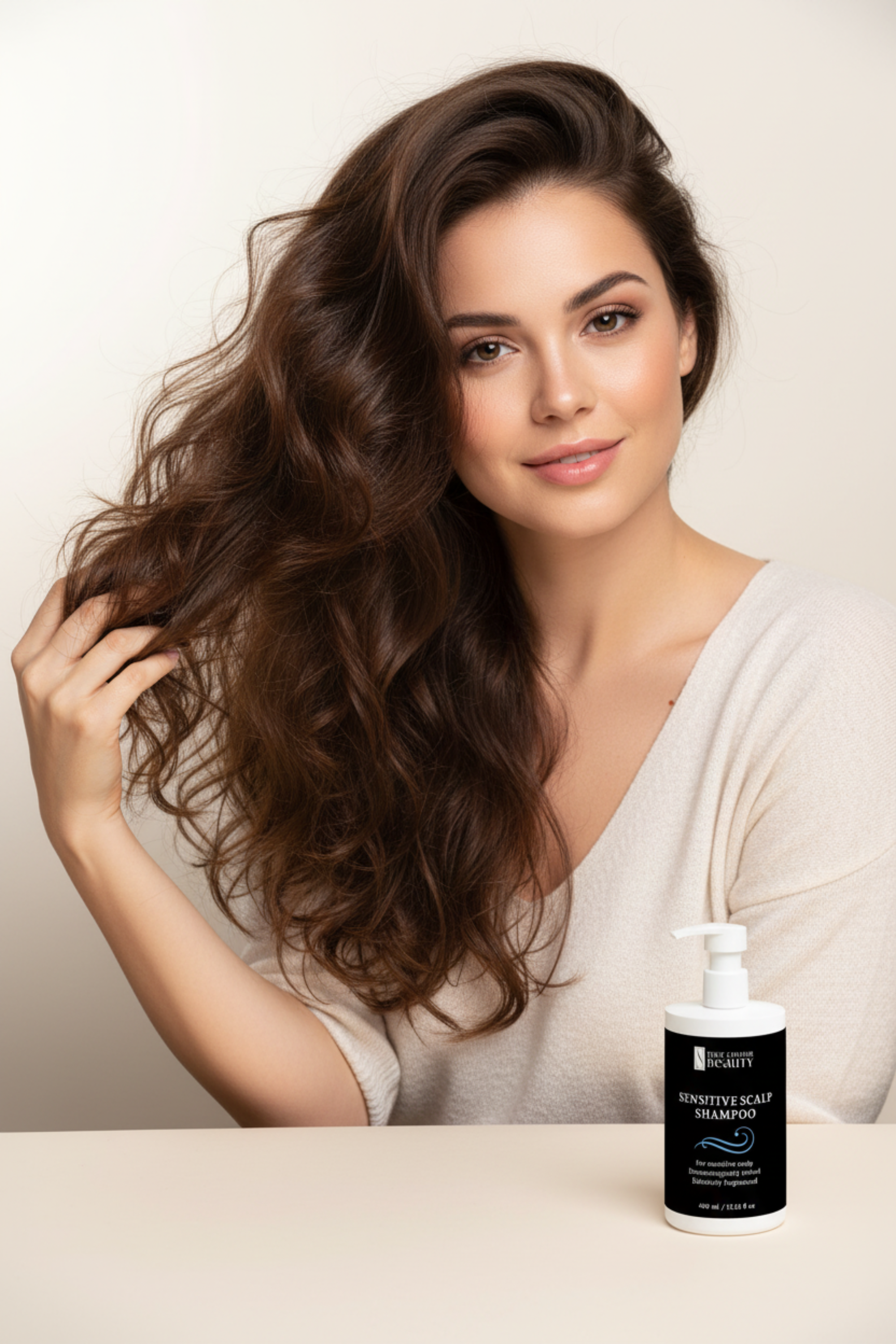 Woman with voluminous hair